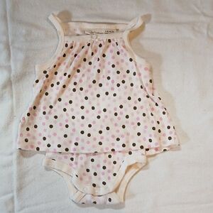 Koala Baby 3-6M One-Piece Bodysuit with Pink and Brown Polka Dots